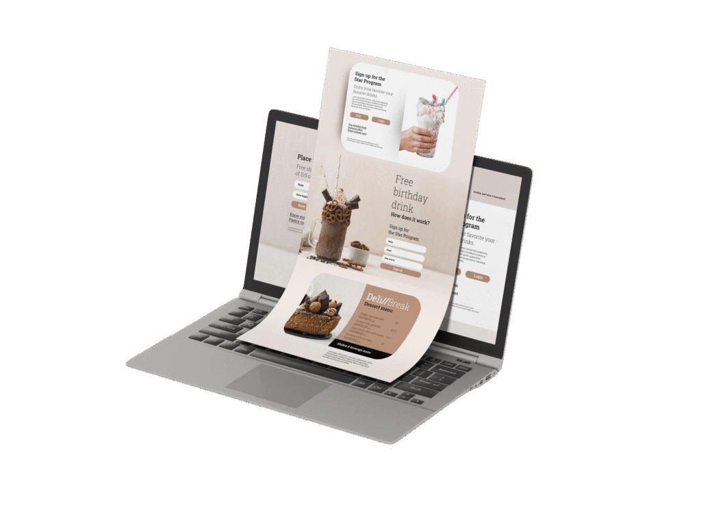 Webelegance customizable mockup laptop with poppedup changeable screens 3d render